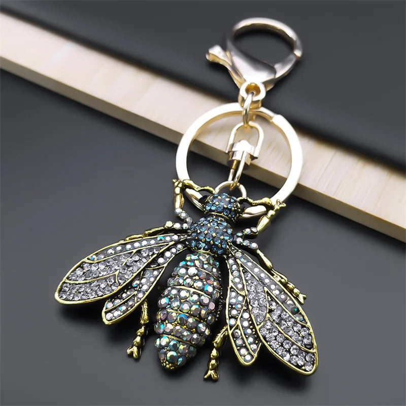 Crystal Bee Keyring