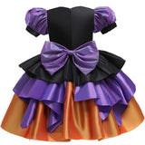 Halloween Bat Cosplay Purple Orange Witch Dress for Girls Children's Costumes