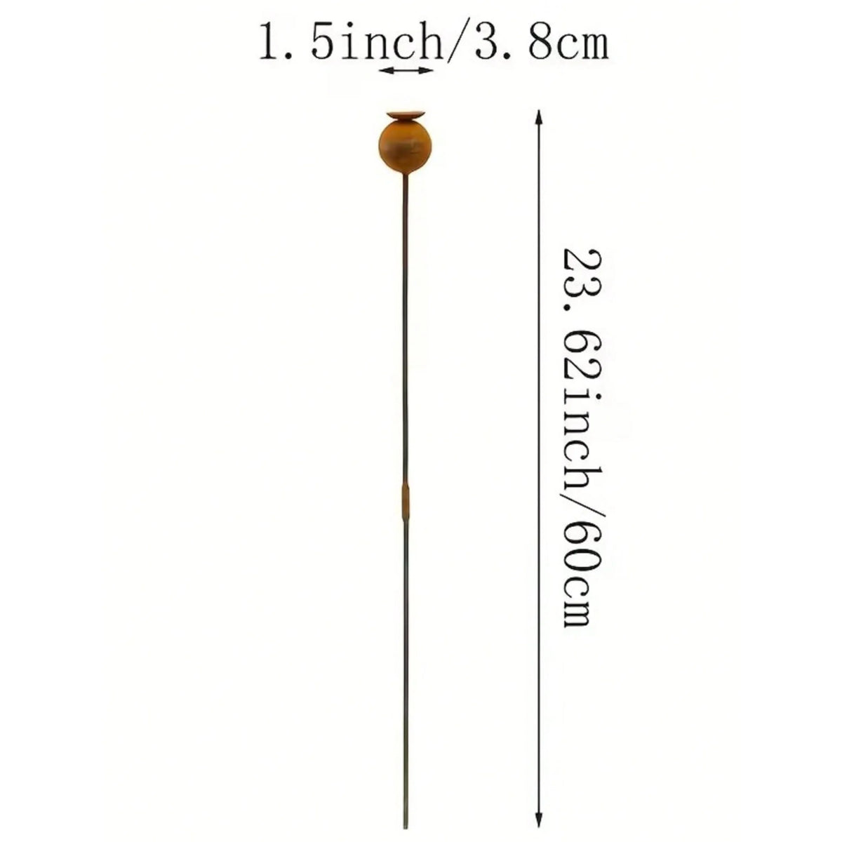 1/3pcs Rusted Poppy Garden Decor Stakes