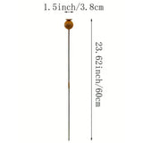 1/3pcs Rusted Poppy Garden Decor Stakes