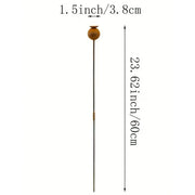 1/3pcs Rusted Poppy Garden Decor Stakes