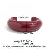 Vintage Style Cherry Red Acrylic Resin Chunky Bangles Bracelet