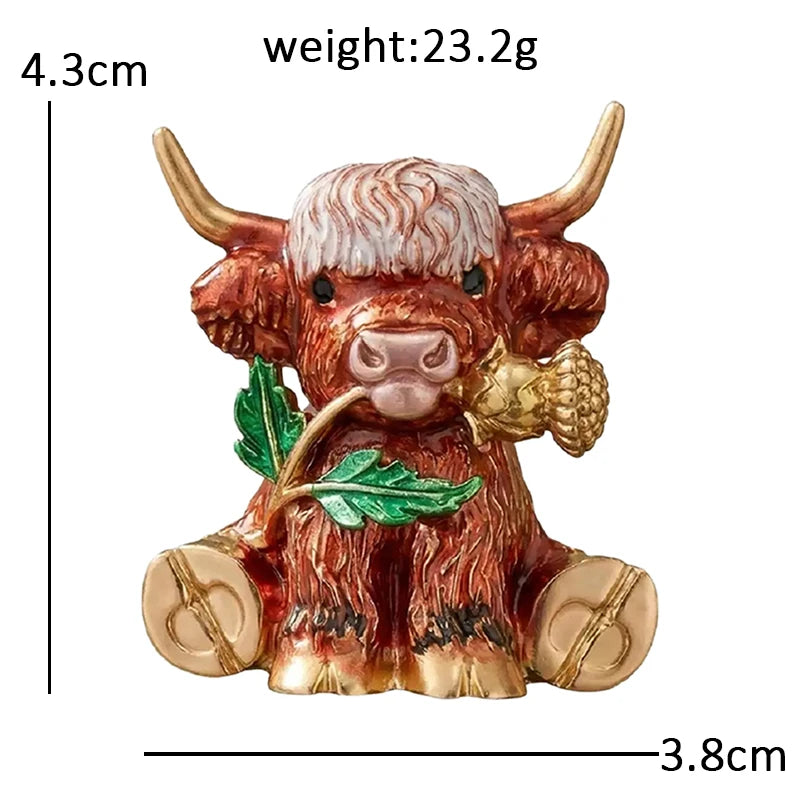 Highland Cow Brooches