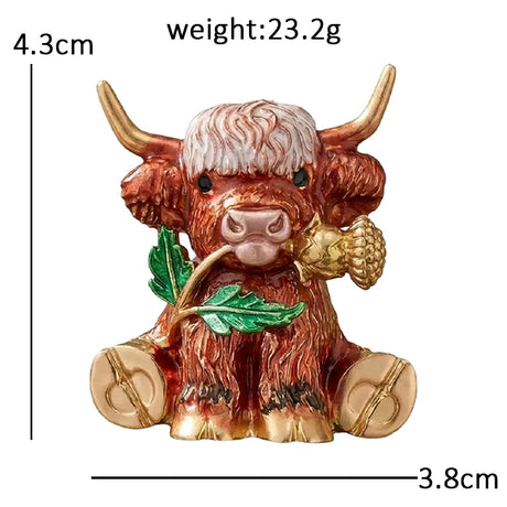 Highland Cow Brooches