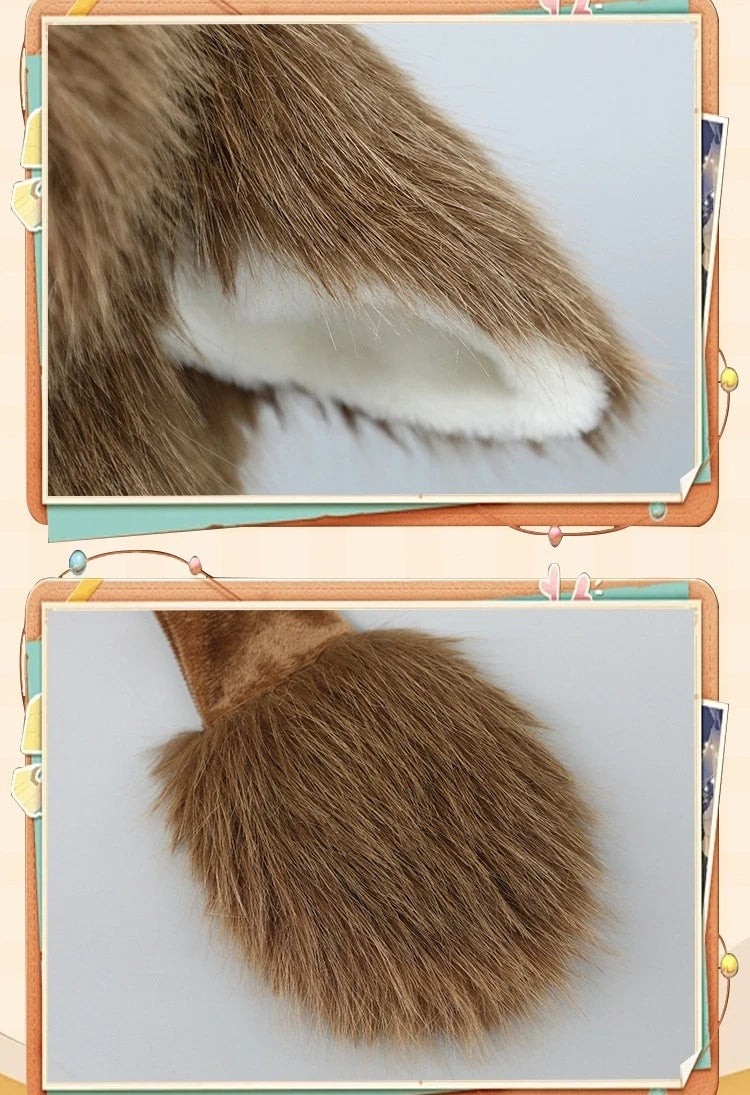Plush Elk Winter Bomber Hat Ear Warmers