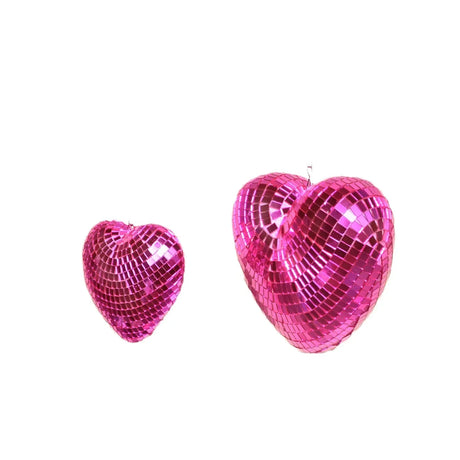 Love Heart Disco Ball Hanging Decoration with Chain