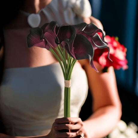 10PCS Calla Lily Bouque Artificial Flowers Mother's Day Easter Wedding Party Home Room Table Decoration