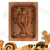 Wooden Cookie Mould Press Baking and Crafts
