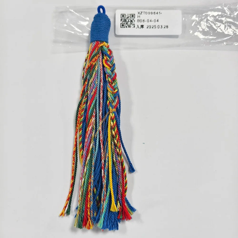 11cm Hand Twisted Cotton Thread Tibetan Style Tassel DIY Bookmark Crafts Jewellery Making Accessories Pendant DIY Car Decoration