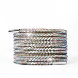 One Rhinestone Shoelace Casual Sneakers Round Shoe Laces Rainbow Diamond Cross Braiding 100/120/140/160CM