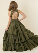 Ruffled Layers Girls Photoshoot Maxi Dresses