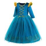 Halloween Cosplay Brave Princess Merida Dress Girls Costumes