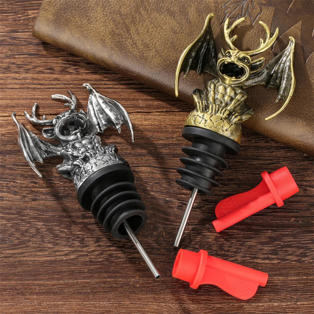 Gargoyle 2-in-1 Wine Pourer and Bottle Stopper Bar Tools Wine Aerators