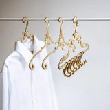 French Palace Style Solid Brass Clothes Hanger