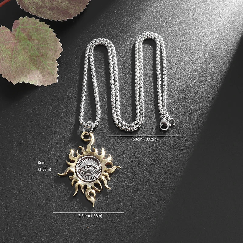 All Seeing Eye Sun God Necklace Amulet Jewellery