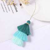 1/2pcs Cotton Tassels for Crafts Tri-Layered Tassels with Hanging Loop for Crafts Jewelry Making Bookmark Clothing  Accessories