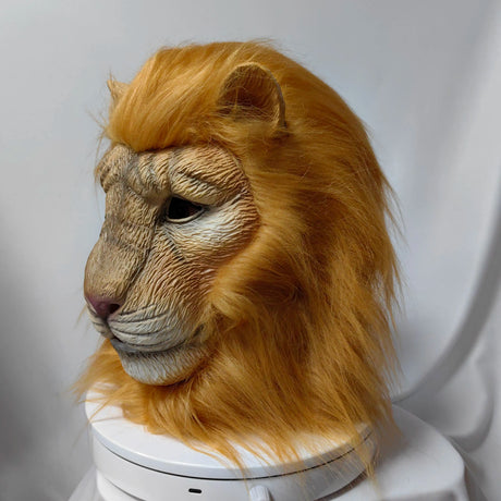 Lion Mask Cosplay Beast White Lion Latex Masks Book Week Halloween Party Costumes Props