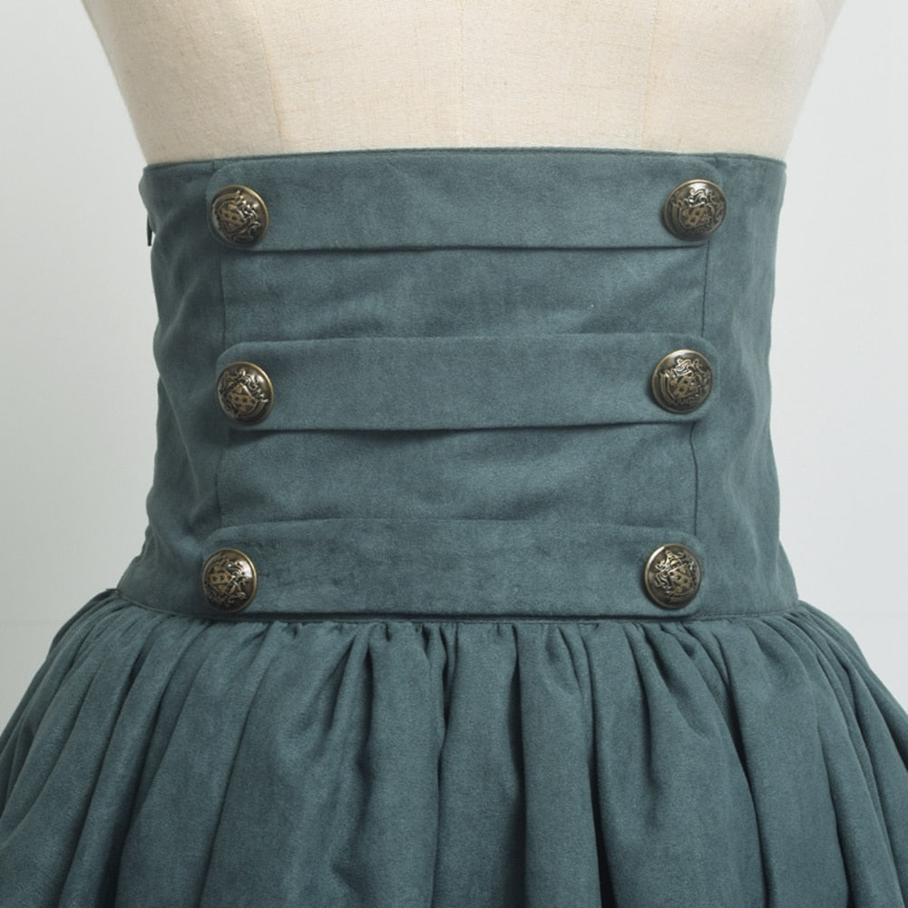 Renaissance Skirt Steampunk Victorian Empire High Waist