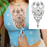 Large Peony Temporary Tattoos