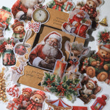 Vintage Christmas RUB ON Transfer Sticker Pack Junk Journal DIY Scrapbooking