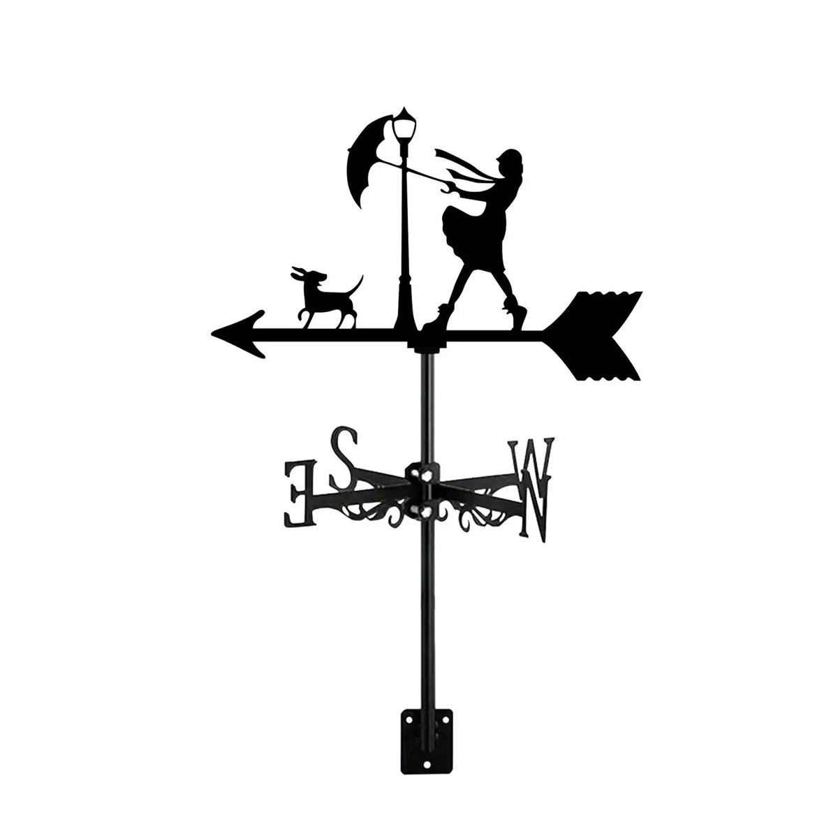Umbrella Girl and Dog Weathervane