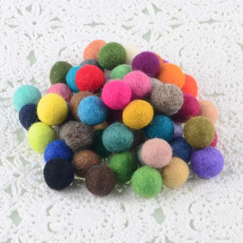FIFTY 2cm Wool Felt Balls 100% Wool DIY Handmade Craft Supplies