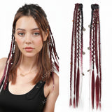 2pc Ombre Synthetic Fae Braids Hair Extensions Clip in Hairpieces
