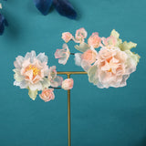 Silk Peony Hair Clip 1/2pcs Flower Hairpins Handmade Bridal Hair Accessories