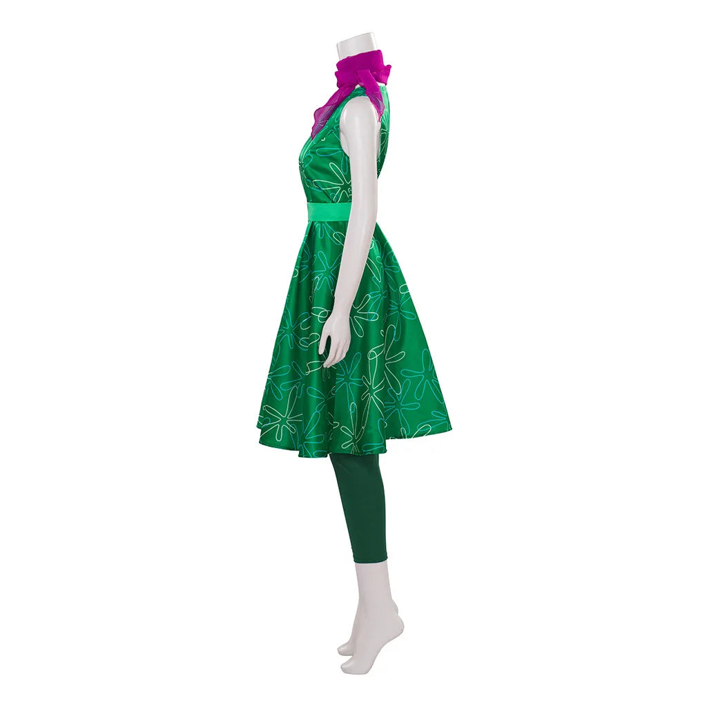 Insides Out Dress Costume Women Disgust Joy Adult Cosplay Set
