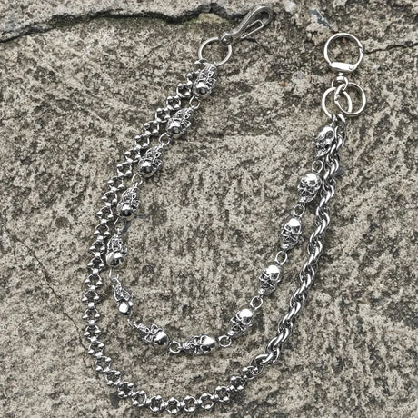 Skull Pocket Punk Wallet Chain Stainless Steel