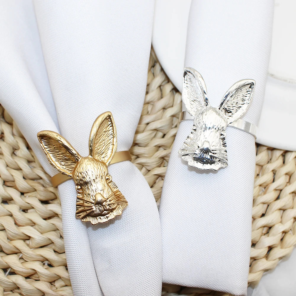 6Pcs Woodland Bunny Napkin Rings