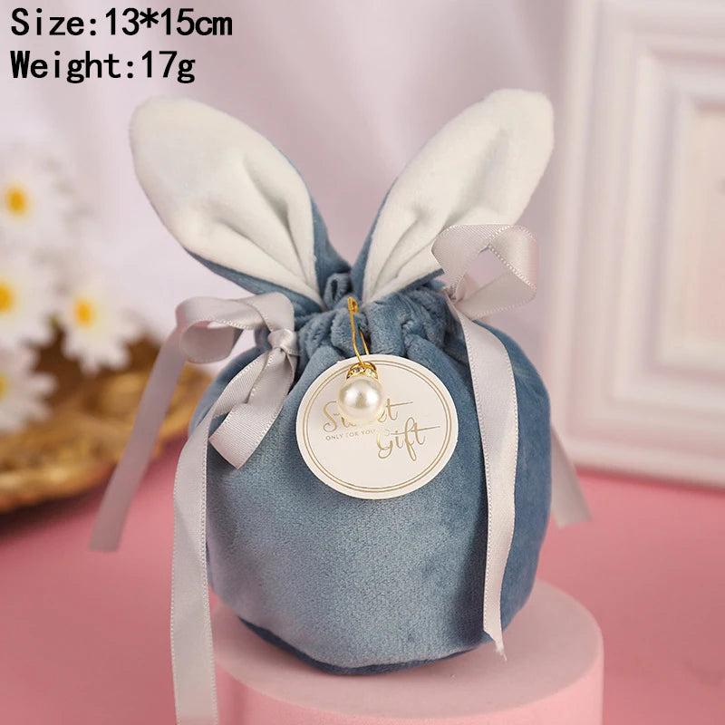 Easter Bunny Bags Velvet Rabbit Ears Gift Packing Chocolate Candy Bags