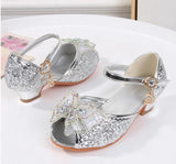 Party Shoes for Girls Glittery Butterfly Mary Jane Sandals Purple Gold Pink Blue