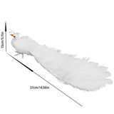 White Peacock Light Weight Christmas Tree Decoration