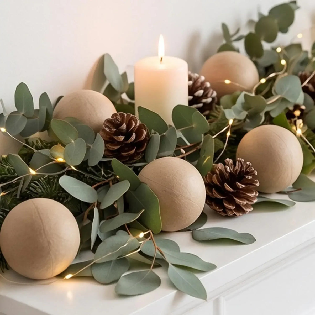 DIY Paintable Papier-mâché Balls Xmas Tree Hanging Ornaments Blank Fillable Paper Sphere
