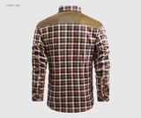 Woodsman Cotton Plaid Jacket Warm Winter Corduroy Patchwork Shirts Fleece Lined