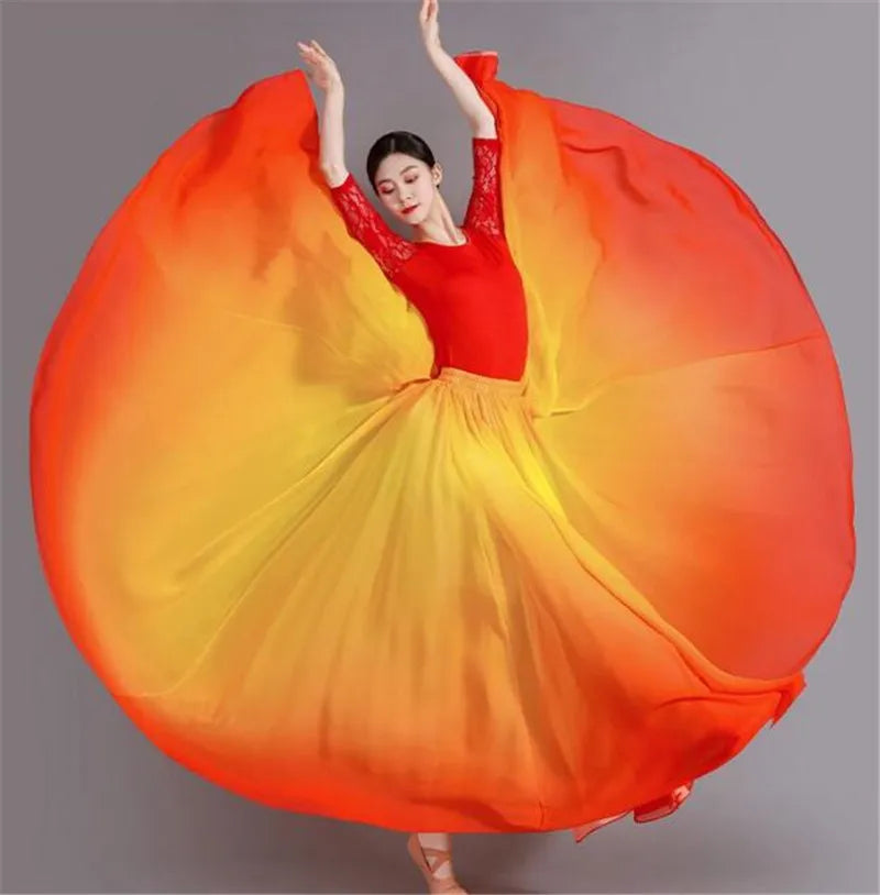 Dance Skirts 720 Degree Dancing Performance Costume