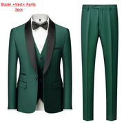 Mens Tuxedo Three Piece Suit Blazer with Trousers and Vest