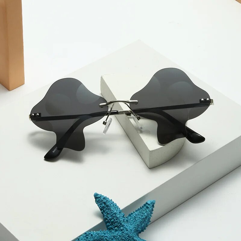 Fungi Funglasses Mushroom Rimless Sunglasses