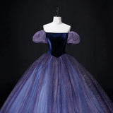 Aurora's Purple Gradient Custom Made Evening Gown Formal Dress