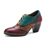 Sabina's Genuine Leather Pumps Colourfun Shoes