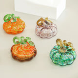 Handmade Blown Glass Pumpkin Ornament Fall & Harvest Thanksgiving Halloween Gift