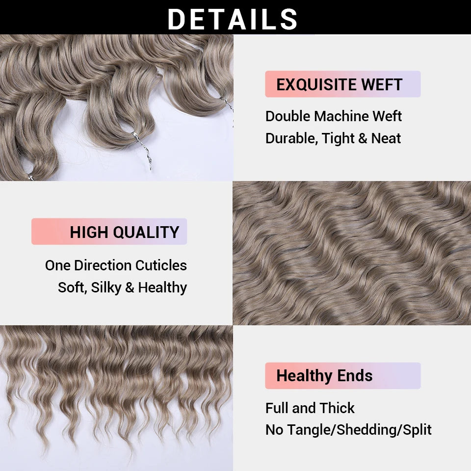 Ombre Rainbow 24 Inch Synthetic Hair Wave Braiding Hair Extensions