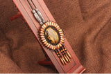 Handmade Beaded Leather Boho Necklaces