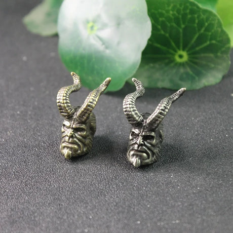 Horn Hellboy Brass Paracord Beads Lanyard Dreadlock Beard Bead