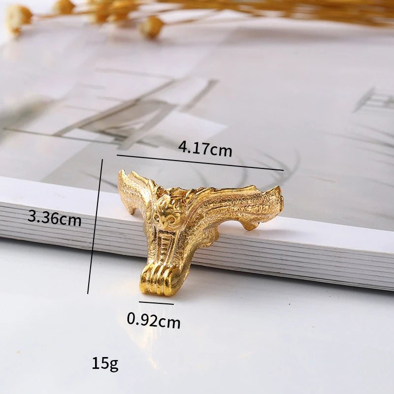 4Pcs Antique Wood Box Feet Leg Corner Protector Jewelry Gift Box Decorative Feet Metal Corner Bracket For Furniture Hardware