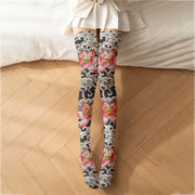 Floral and Fantasy Printed Stockings Long Socks