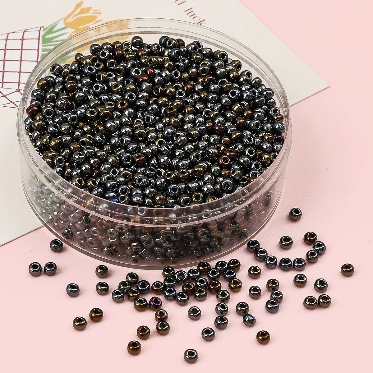 2 3 4mm Metallic Plated Glass Seed Beads Round Japanese Miyuki Seedbeads Loose Spacer Beads for Jewerly Making DIY Needlework