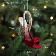 Christmas Snow Kissed Hanging Ornaments Ballet Girl Elk Swan