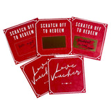 Love Vouchers Five DIY Scratchies Scratch Off Stickers Gifts Cards